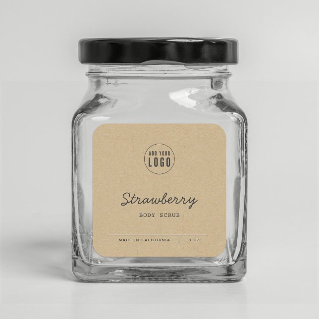 Ajouter Vos Lignes De Script Logo Kraft Étiquette  (Créateur téléchargé)