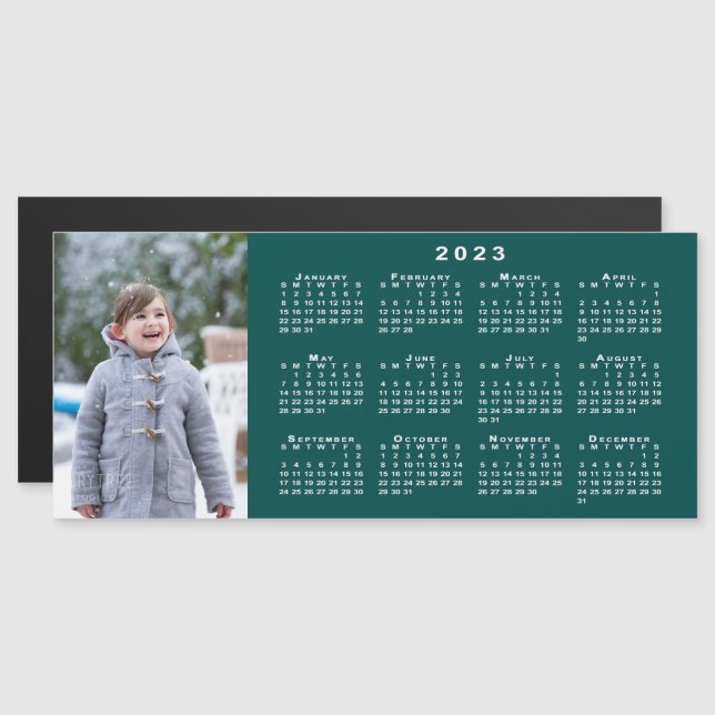 Ajouter votre calendrier Photo 2023 sur le Magnet  (Devant / Derrière)