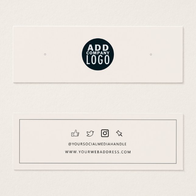 Ajouter Votre Carte D'Affichage D'Écouchage Logo D (Devant & derrière)