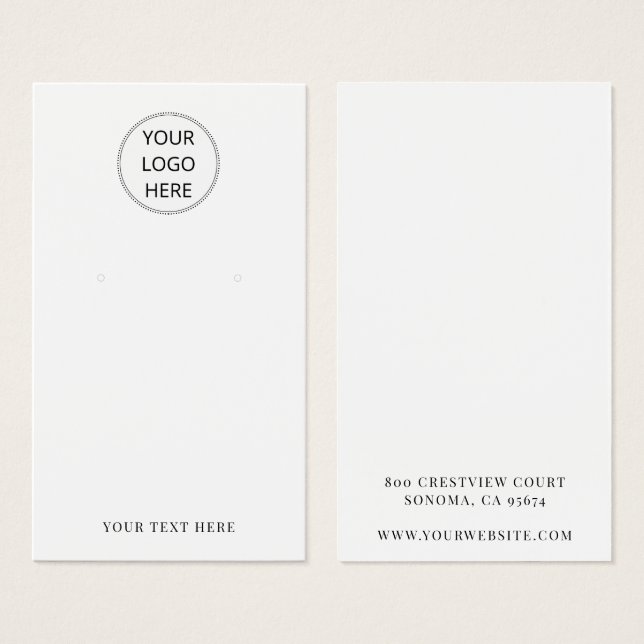 Ajouter votre carte d'affichage d'écoute de logo (Devant & derrière)