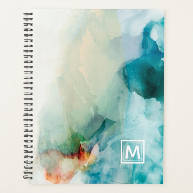 Ajouter votre initiale | Aversion - Aquarelle bleu (Devant)