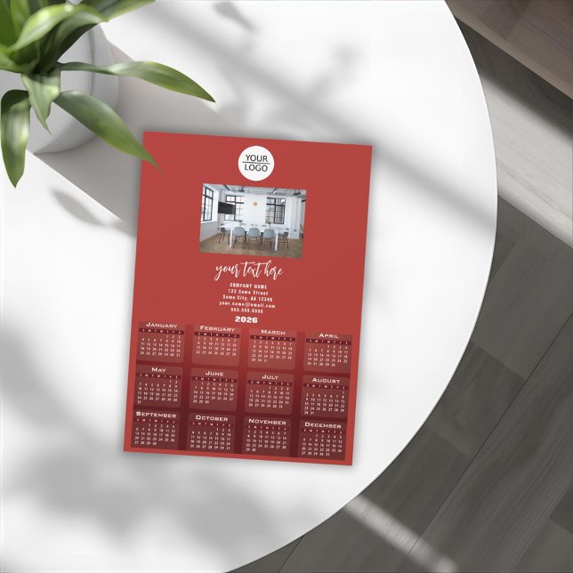 Ajouter votre logo 2026 Calendrier Société Photo (Créateur téléchargé)