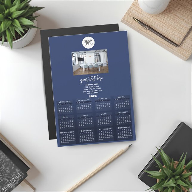 Ajouter votre logo 2026 Calendrier Société Photo (Créateur téléchargé)