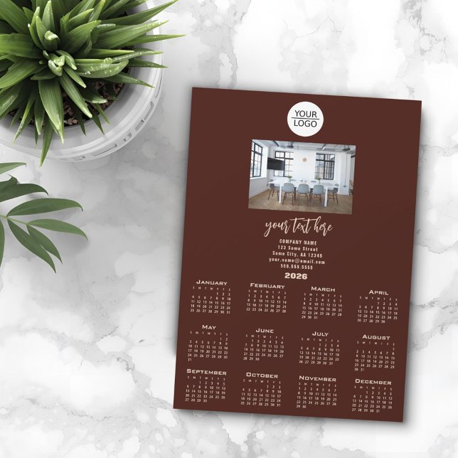 Ajouter votre logo 2026 Calendrier Société Photo (Créateur téléchargé)