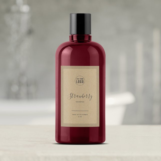 Ajouter votre logo Bordure Kraft Étiquette produit (Créateur téléchargé)