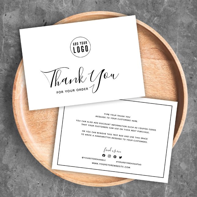 Ajouter votre logo Bordure noire et Merci blanc (Créateur téléchargé)