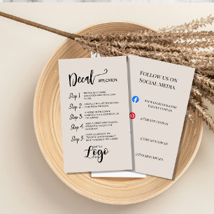 Ajouter votre logo - Cartes d'entretien d'applicat