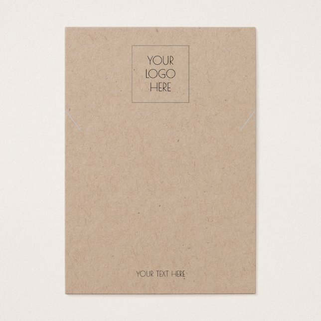 Ajouter Votre Logo Collier Simple Carte D'Affichag (Devant)