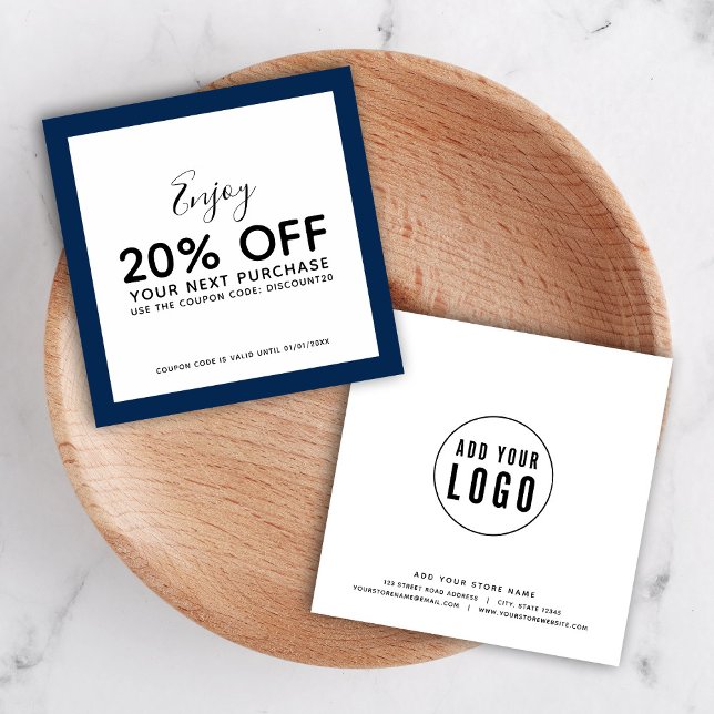 Ajouter votre logo et votre carte de réduction de  (Créateur téléchargé)