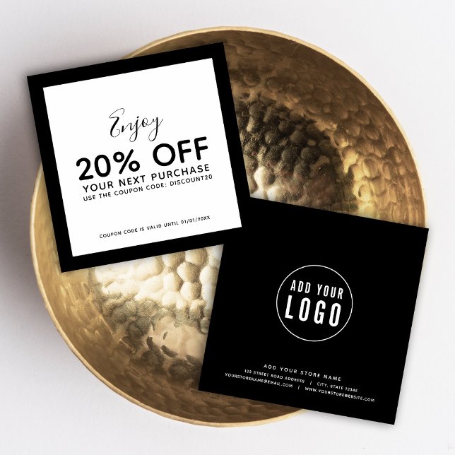 Ajouter votre logo et votre carte de réduction de  (Créateur téléchargé)