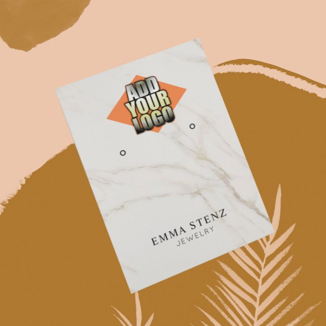 Ajouter Votre Logo Marbre Elevage Bijoux Carte d'a (Créateur téléchargé)