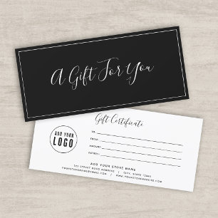 Ajouter votre logo Modifier un certificat cadeau c