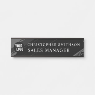 Ajouter Votre Logo Plaque moderne Noir Bureau modi