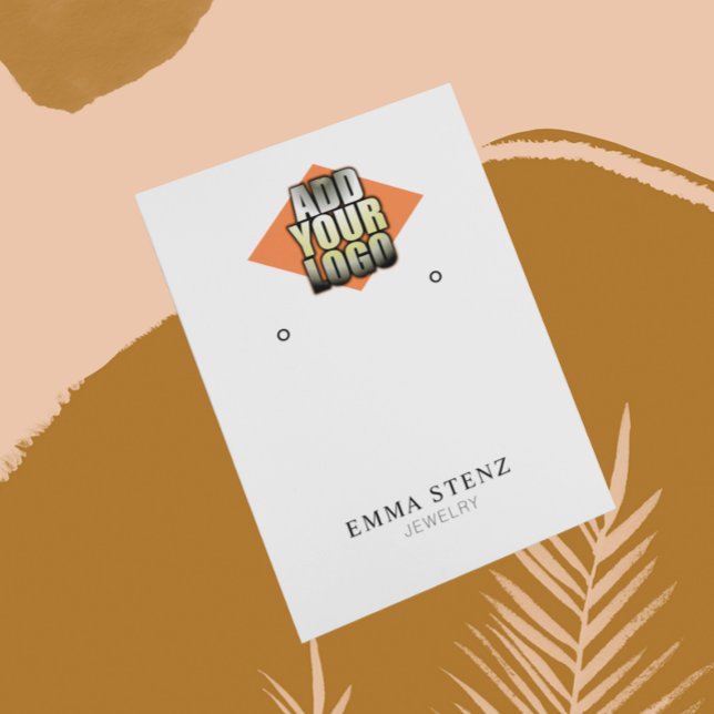 Ajouter Votre Logo Porte-Bijoux Carte d'Affichage (Créateur téléchargé)