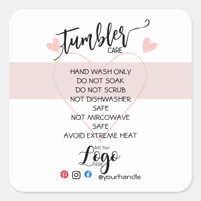 AJOUTER VOTRE LOGO TUMBLER CARE Sticker vinyle bus (Devant)