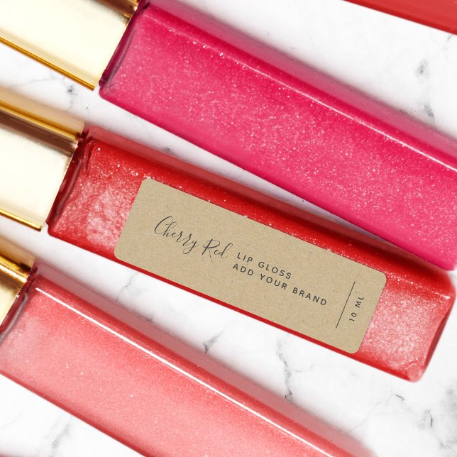 Ajouter votre marque Calligraphy Kraft Étiquettes  (Créateur téléchargé)