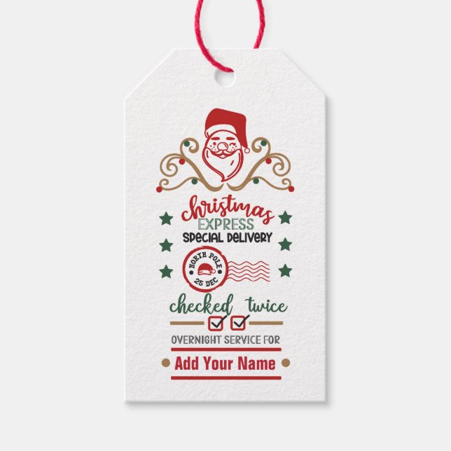 Ajouter votre nom - étiquettes cadeaux (Devant)