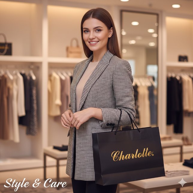 Ajouter Votre Nom Grand Sac Cadeau Personnalisé (Add Your Name Large Personalized Gift Bag)