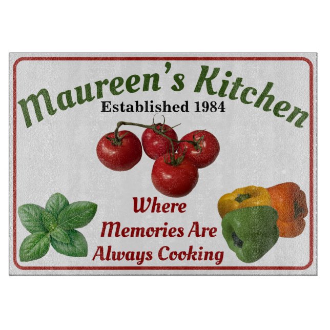 'Ajouter votre nom' Planche à découper en verre de (Devant)