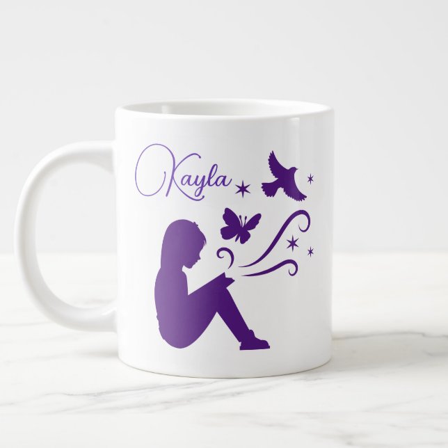 Ajouter votre nom - tasse à café géante (Gauche)