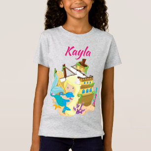 Ajouter Votre Nom/ Texte T-shirt Girls' Fine Jerse