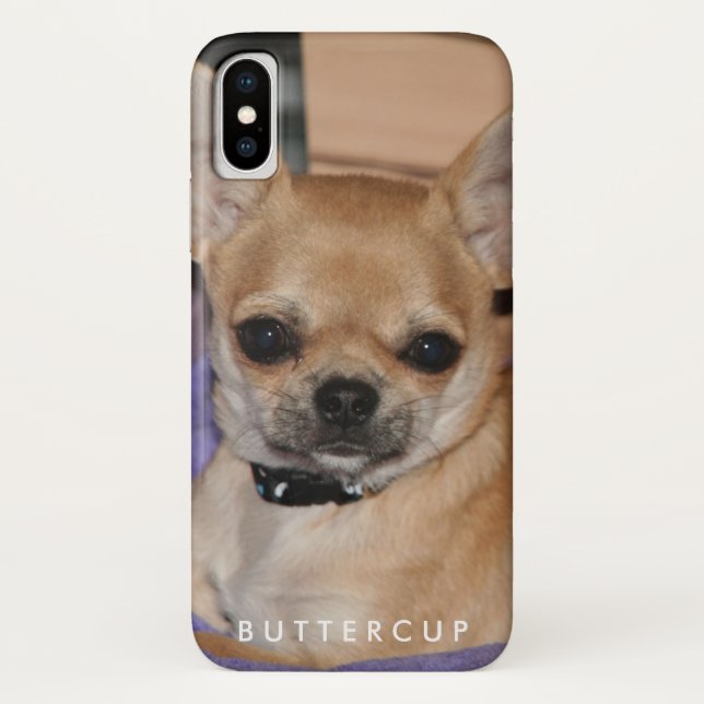 Ajouter votre photo Chihuahua iPhone X Coque (Dos)