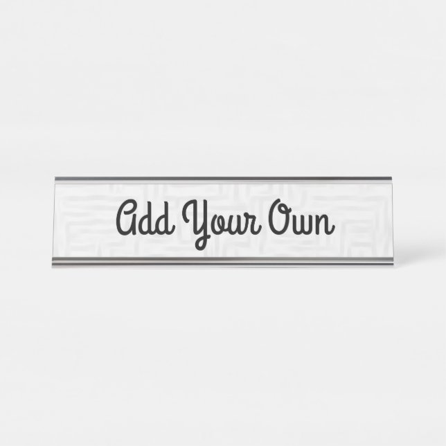 Ajouter votre photo/conception - Plaque de nom (Devant)