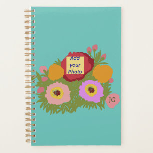 Ajouter votre photo Floral Pattern avec Initial Tu