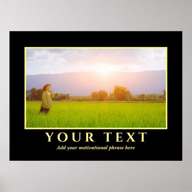 Ajouter Votre Poster Photo Texte Inspirant (Devant)