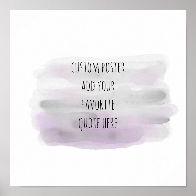 ajouter votre propre affiche aquarelle (Devant)