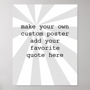 ajouter votre propre devis poster gray sunburst pe