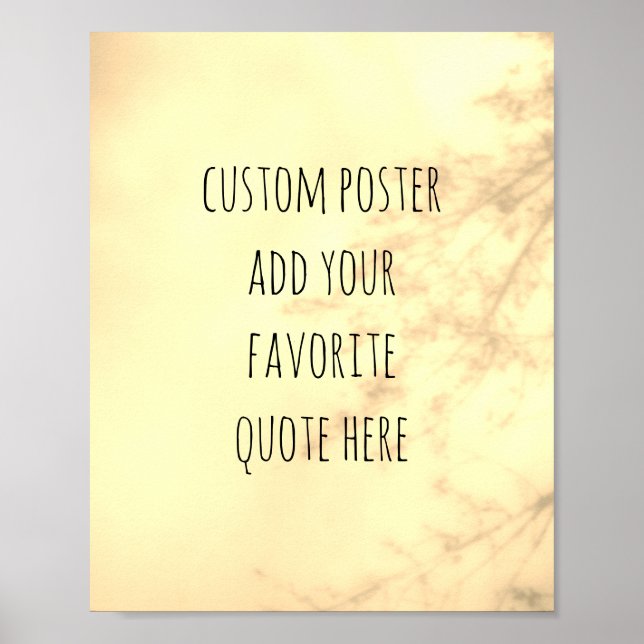 ajouter votre propre devis poster nature art (Devant)