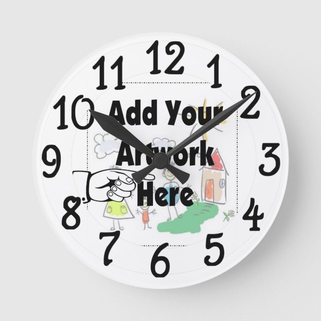 Ajouter votre propre illustration Horloge murale (Recto)