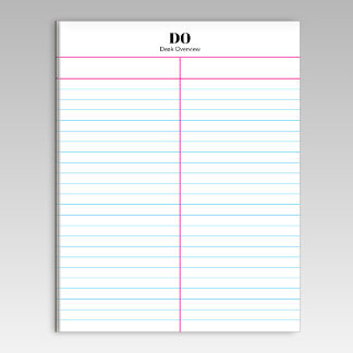Ajouter Votre Propre Nom Bloc-notes à deux colonne