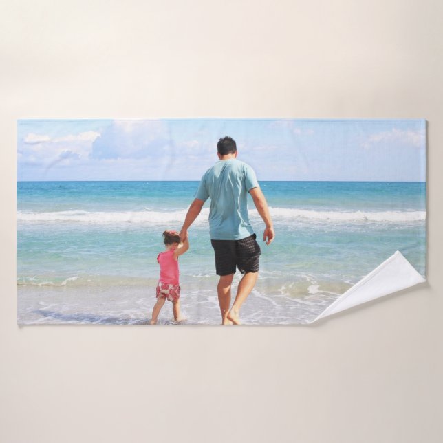 Ajouter votre propre photo et/ou texte (Serviette de bain)