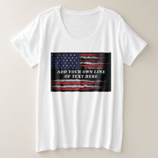 Ajouter votre propre texte sur grunge American fla (Design devant)