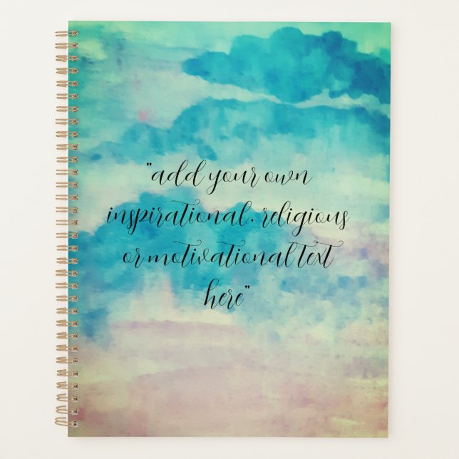 Ajouter votre texte Aquarelle Beau Ciel Bleu (Devant)