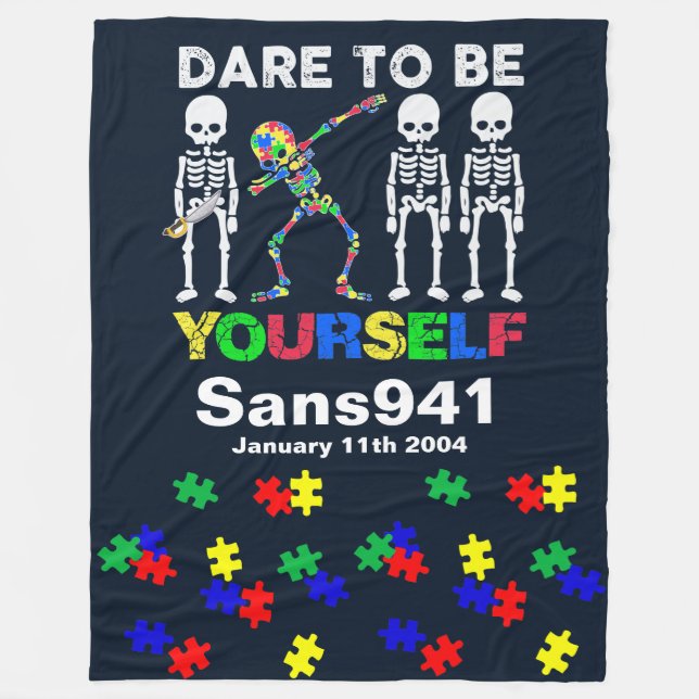 Ajouter Votre Texte - Autisme - Couverture En Tois (Devant)