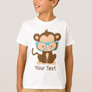 Ajouter votre texte Hanes de singe T-shirt TAGLESS