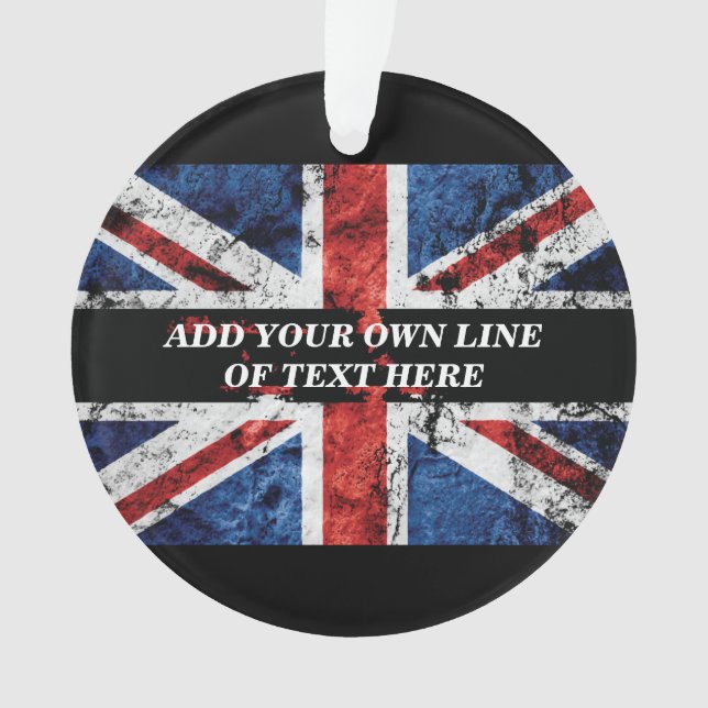 Ajouter votre texte sur le drapeau anglais Jeu d'o (devant)