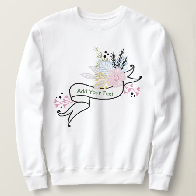 Ajouter votre texte - Sweatshirt de base pour femm (Design devant)