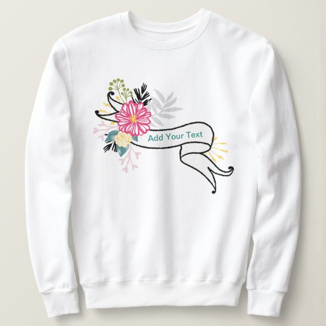 Ajouter votre texte - Sweatshirt de base pour femm (Design devant)