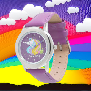 Ajoutez la montre magique de licorne de filles