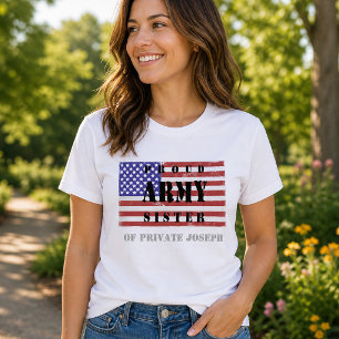 Ajoutez le nom de votre frère Fière T-shirt de sœu