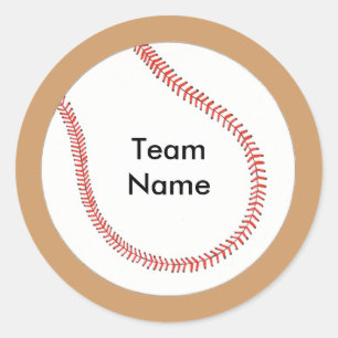 Ajoutez les autocollants nommés de base-ball