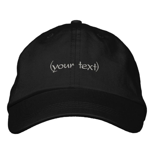 Ajoutez simplement du texte brodé Casquette / Casq (Devant)