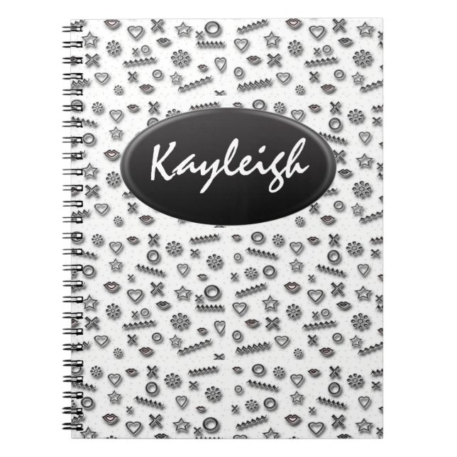 Ajoutez son carnet noir et blanc nommé de (Devant)