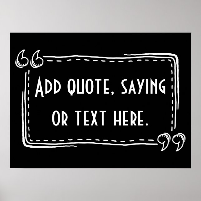 Ajoutez un devis, un message ou un texte. Poster p (Devant)