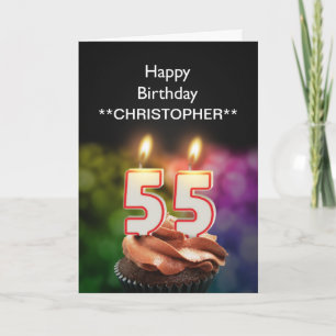 Ajoutez un nom à cette carte de 55e anniversaire b