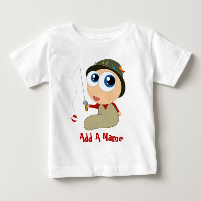 Ajoutez un T-shirt nommé de bébé de pêche (Devant)